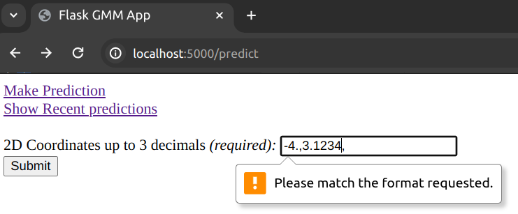 Client side validation error when a float with 4 decimals of precision is entered.